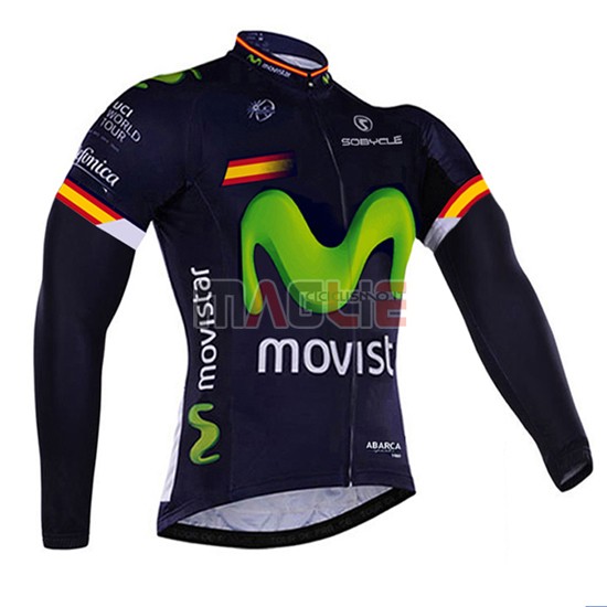 Maglia Movistar manica lunga 2017 verde e blu - Clicca l'immagine per chiudere